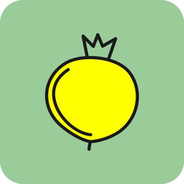 Nar meyve simgesinin vektör illüstrasyonu