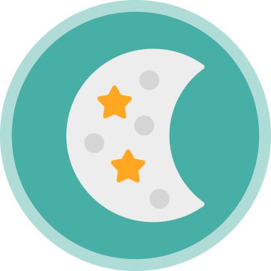 Ay simgesi, vektör illüstrasyonu basit tasarım