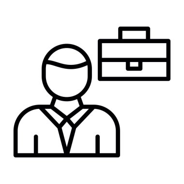 İş adamı simgesinin vektör illüstrasyonu