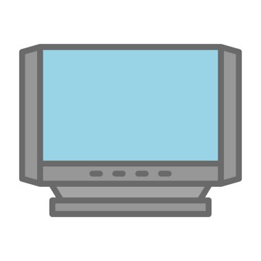 televizyon web simgesi vektör illüstrasyonu