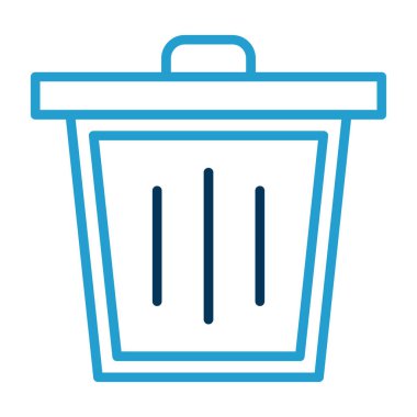 Çöp kutusu simgesi. vektör illüstrasyonu