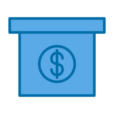 kutu simgesi, vektör illüstrasyonu basit tasarım