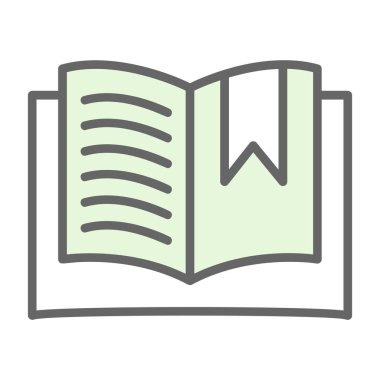 Kitap. Web simgesi basit illüstrasyon 