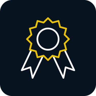 Madalya Web simgesi basit illüstrasyon 