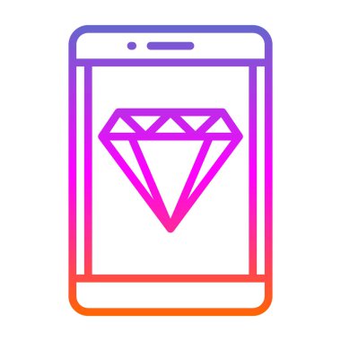 Akıllı telefon simgesinin vektör illüstrasyonu 