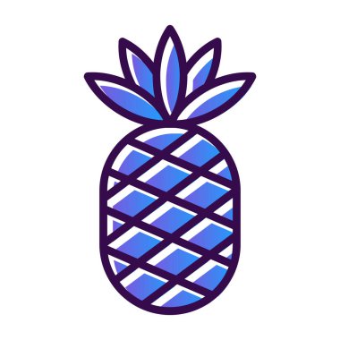 Ananas. Web simgesi basit illüstrasyon 