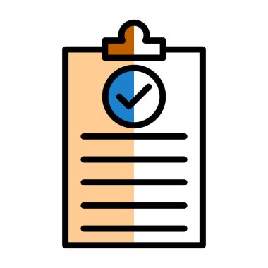 Kontrol listesi simgesi vektör illüstrasyonu