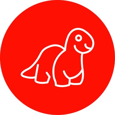 Dinozor. Web simgesi basit tasarım