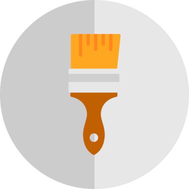 Boya fırçası simgesinin vektör illüstrasyonu