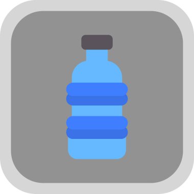 Plastik şişe simgesinin vektör çizimi       