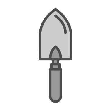 Trowel düz simgesi, vektör illüstrasyonu