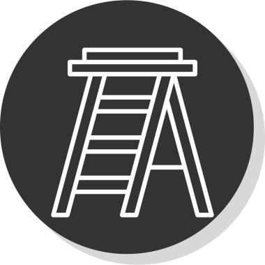 merdiven simgesi, vektör illüstrasyonu basit tasarım