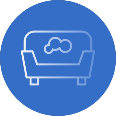 Evcil hayvan yatağı ikon vektör illüstrasyonu