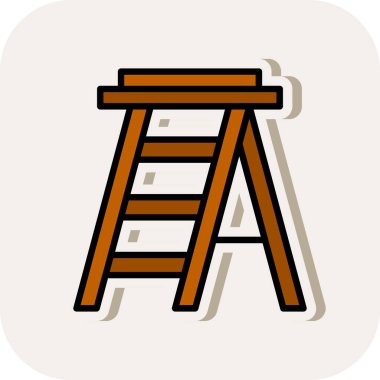 merdiven simgesi, vektör illüstrasyonu basit tasarım