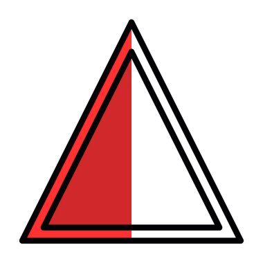 triangle icon in trendy style isolated background
