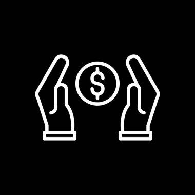 Dolar ikonu vektör illüstrasyonu. düz dizayn sembolü