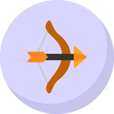 Archer ve ok simgesinin vektör illüstrasyonu