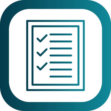 Kontrol listesi. Web simgesi basit illüstrasyon