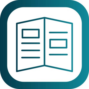 Benzersiz Gazete Vektörü Glyph Simgesi