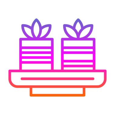 Hediye kutuları. Web simgesi basit tasarım