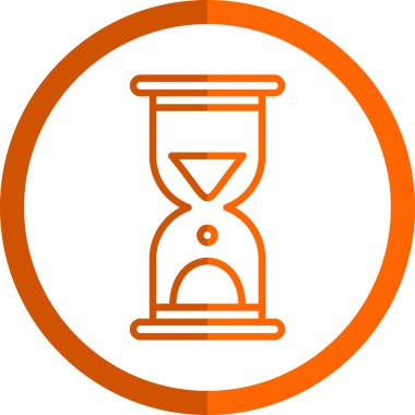 Kum saati. Basit web simgesi tasarımı. Vektör illüstrasyonu 