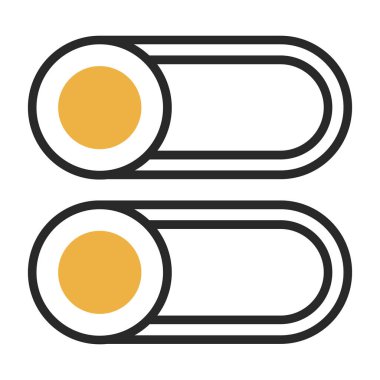 Beyaz ve siyah ve beyaz ikonun vektör illüstrasyonu