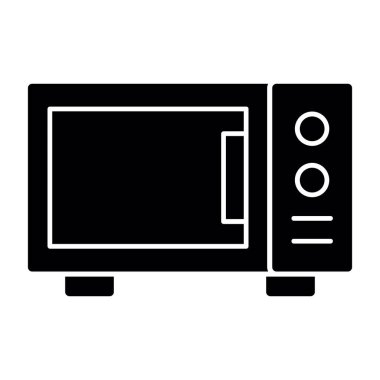 mikrodalga simgesi vektörü basit illüstrasyon