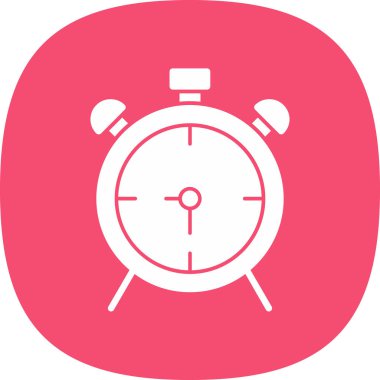 Alarm saati simgesi, vektör illüstrasyonu 