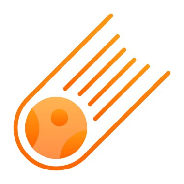 Meteorit düz simgesinin vektör çizimi 