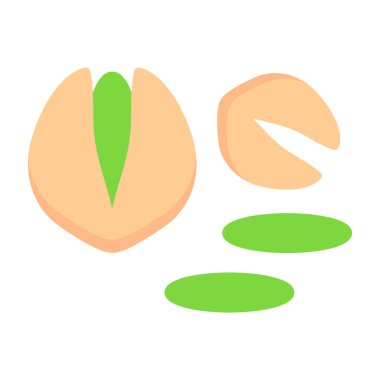 Fıstıklı fındık. Web simgesi basit illüstrasyon 