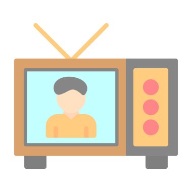  Tv Web simgesi, vektör illüstrasyonunu göster 