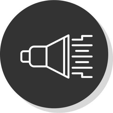 Megafon ikonu vektör illüstrasyonu