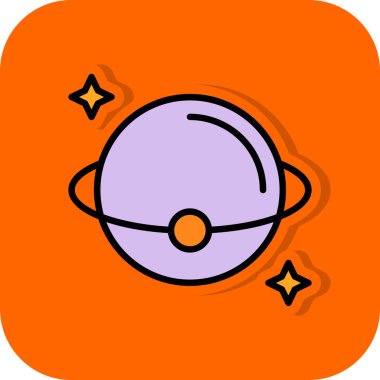 gezegen simgesi, vektör illüstrasyonu basit tasarım