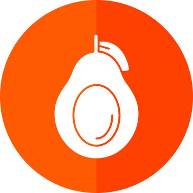 Basit Avokado simgesi, vektör illüstrasyonu