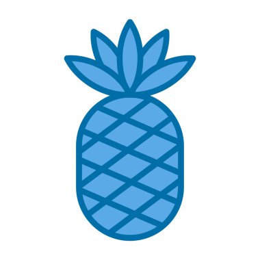 Ananas. Web simgesi basit illüstrasyon 