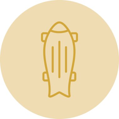 Modern kaykay simgesinin vektör illüstrasyonu                       