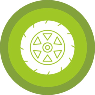 Tekerlek simgesi, vektör çizimi 