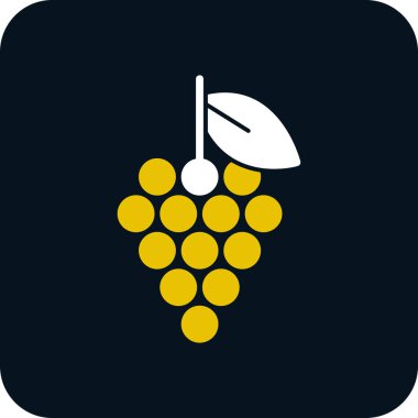 üzüm ikonu vektör illüstrasyonu 