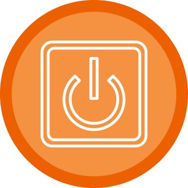 Güç Düğmesi simgesi, vektör illüstrasyonu 