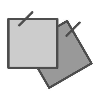 Yapışkan notlar web simgesi basit illüstrasyon 