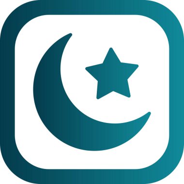 Ay simgesi, vektör illüstrasyonu basit tasarım