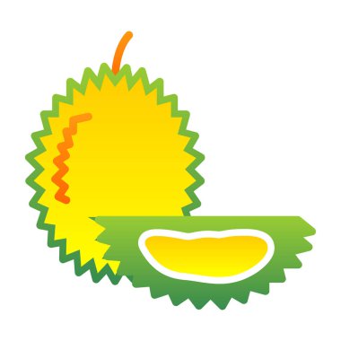 Durian meyvesi. Web simgesi vektör illüstrasyonu