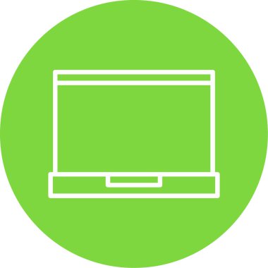 dizüstü bilgisayar simgesi, vektör illüstrasyonu basit tasarım