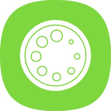 Yeşil ve beyaz daire simgesinin vektör illüstrasyonu