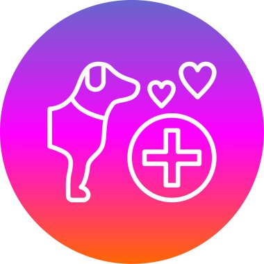 köpek simgesi vektör illüstrasyonu