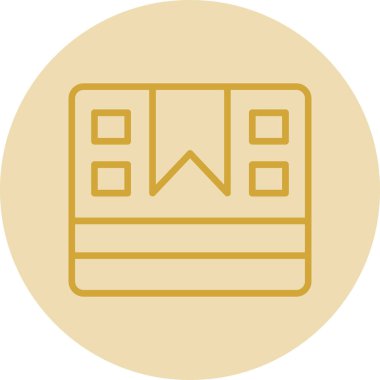 Paket kutusu simgesi, vektör illüstrasyonu 