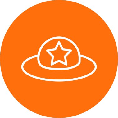 Yıldızlı şapka. Web simgesi basit illüstrasyon 