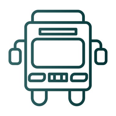 Otobüs. Web simgesi basit illüstrasyon             