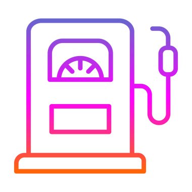 benzin istasyonu simgesi, vektör illüstrasyonu