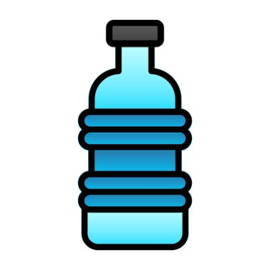 Plastik şişe simgesinin vektör çizimi       